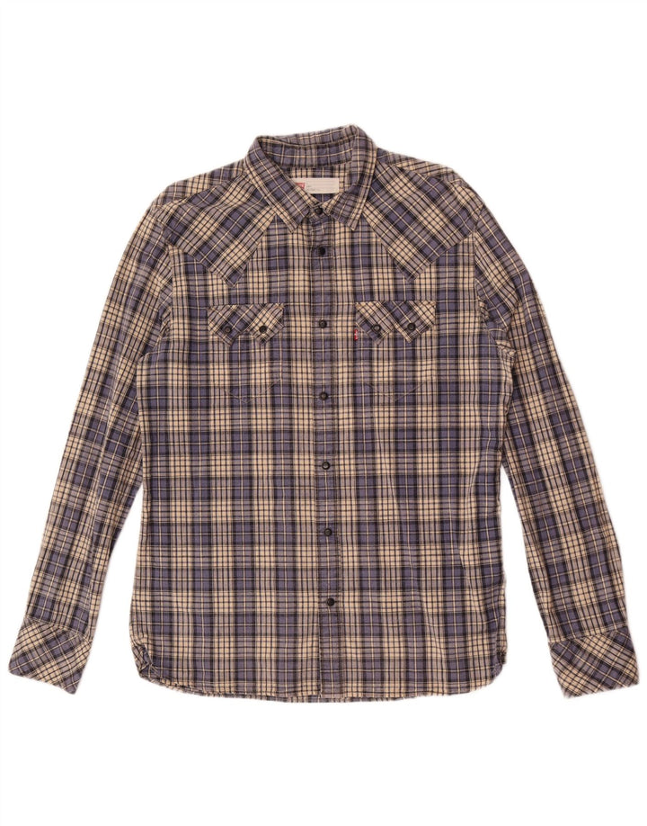 Camicia Levi's da uomo slim fit in cotone a quadri grandi blu