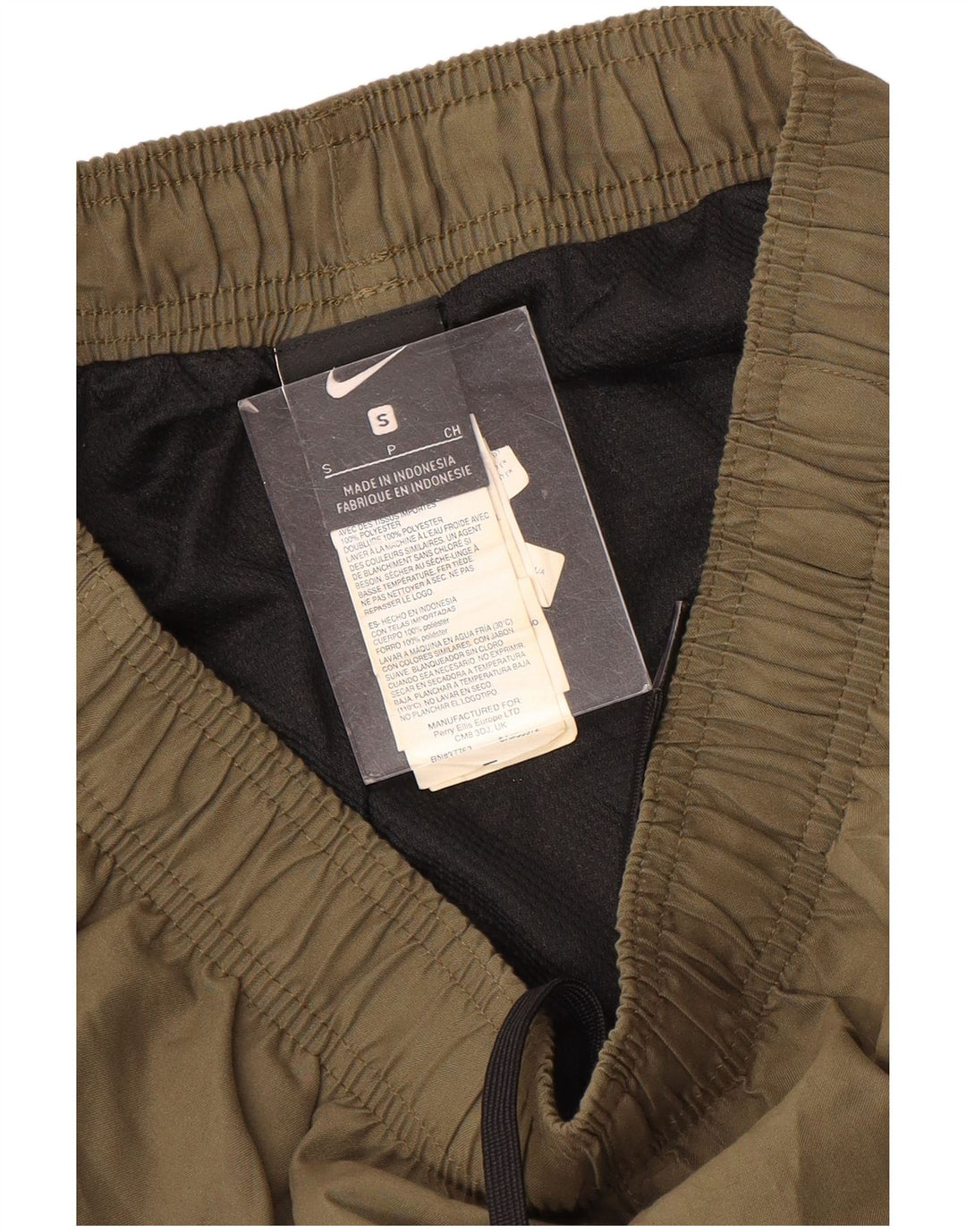 Pantaloncini sportivi Nike da uomo piccoli in poliestere kaki