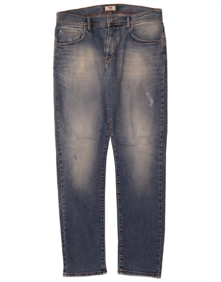 Jeans slim invecchiati da uomo Carrera W34 L33 cotone blu
