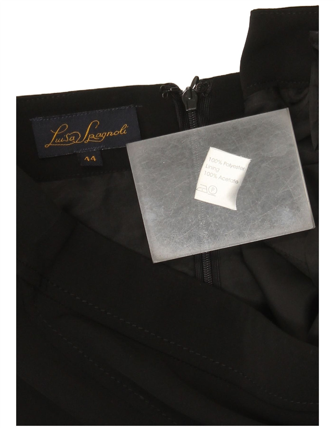 Gonna a tromba da donna Luisa Spagnoli IT 44 media W30 poliestere nero