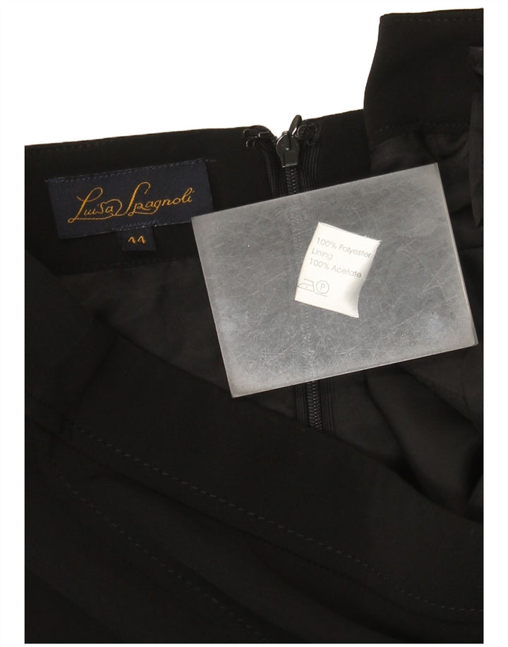Gonna a tromba da donna Luisa Spagnoli IT 44 media W30 poliestere nero