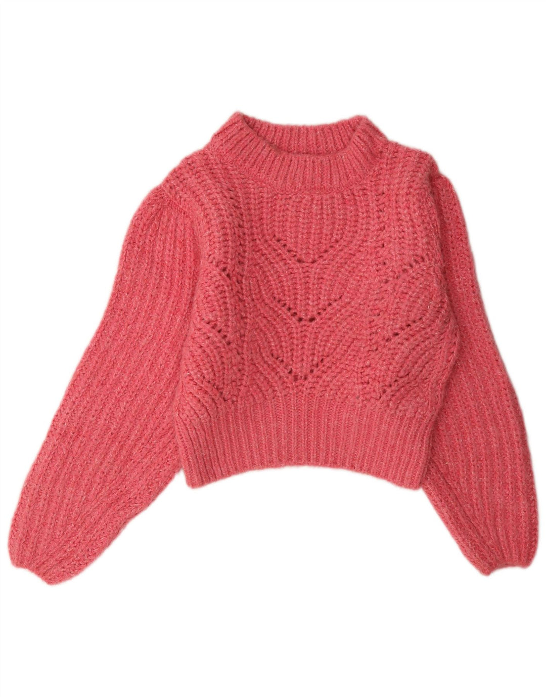 Maglione maglione da donna Topshop UK 10 piccolo acrilico rosa