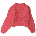 Maglione maglione da donna Topshop UK 10 piccolo acrilico rosa