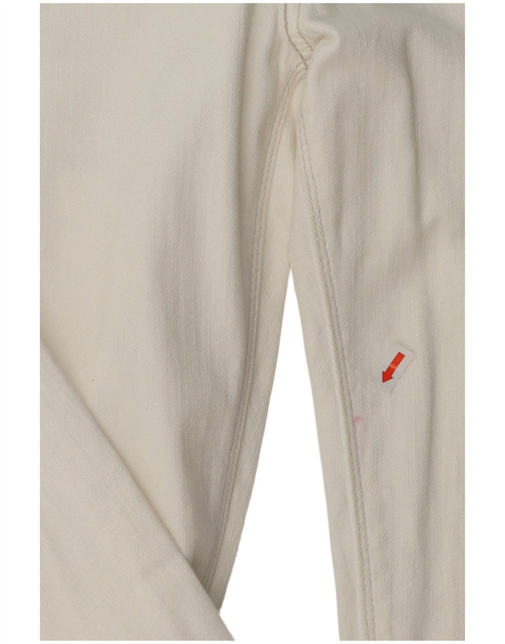 LEVI'S Womens 571 Slim Jeans W26 L28 White Cotton