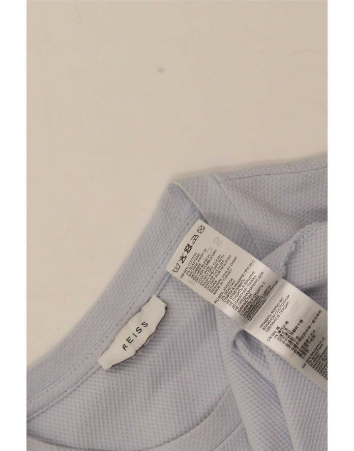 T-shirt da uomo Reiss Top in cotone blu medio