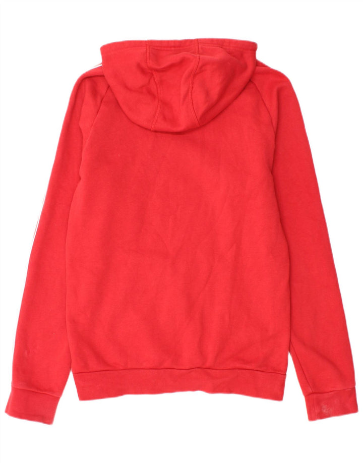 Maglione con cappuccio da uomo ADIDAS piccolo in cotone rosso