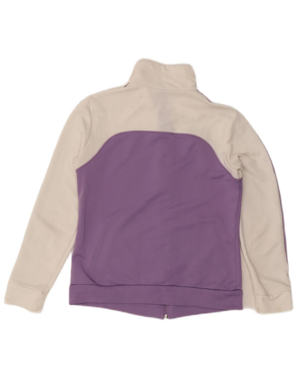 Giacca da tuta da donna ADIDAS UK 12/14 Colorblock viola medio