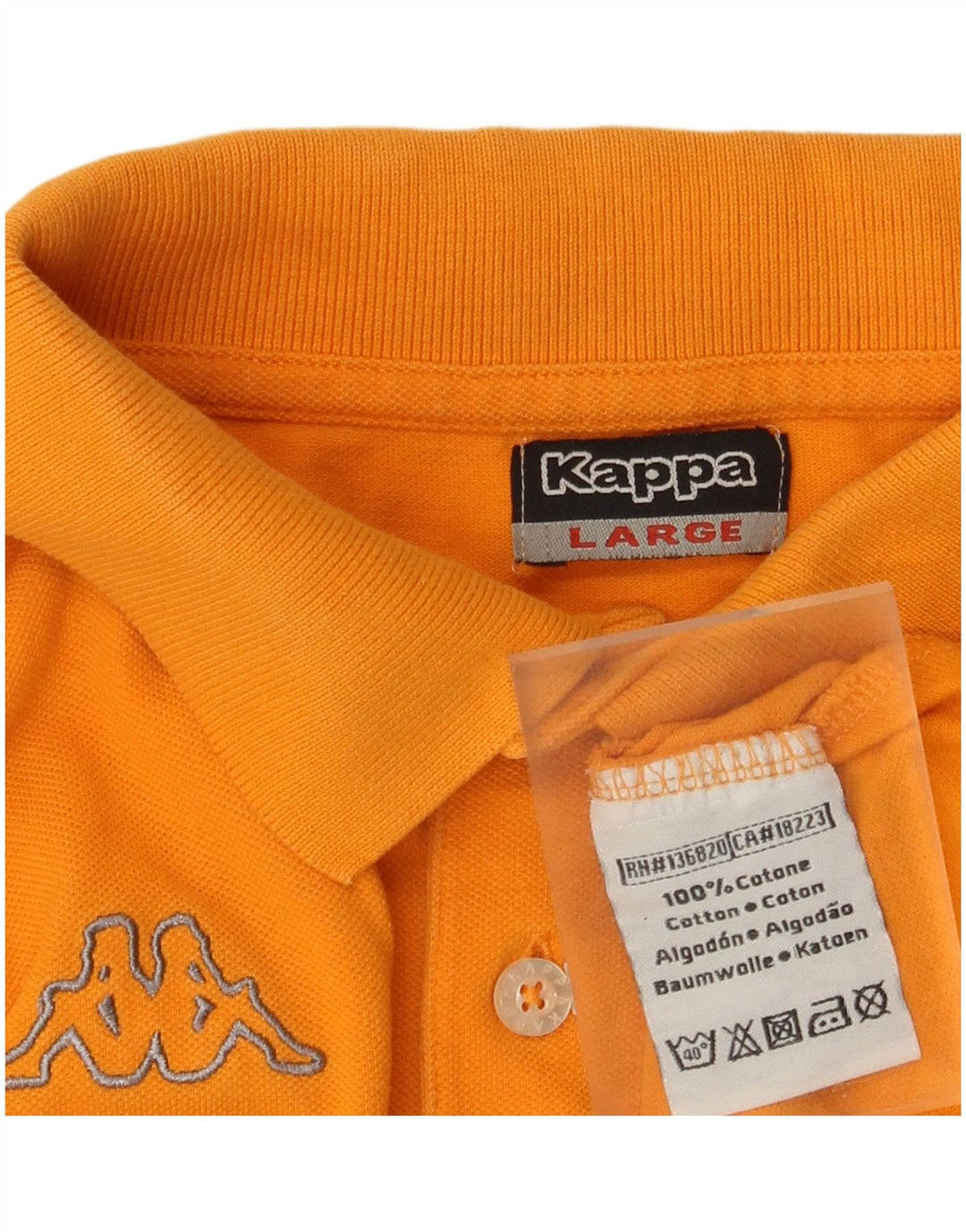Polo Uomo Kappa Large Arancione In Cotone