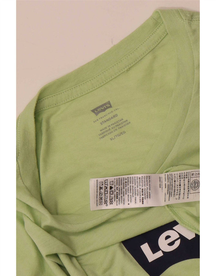 T-shirt grafica standard da uomo Levi's Top XL verde poliestere