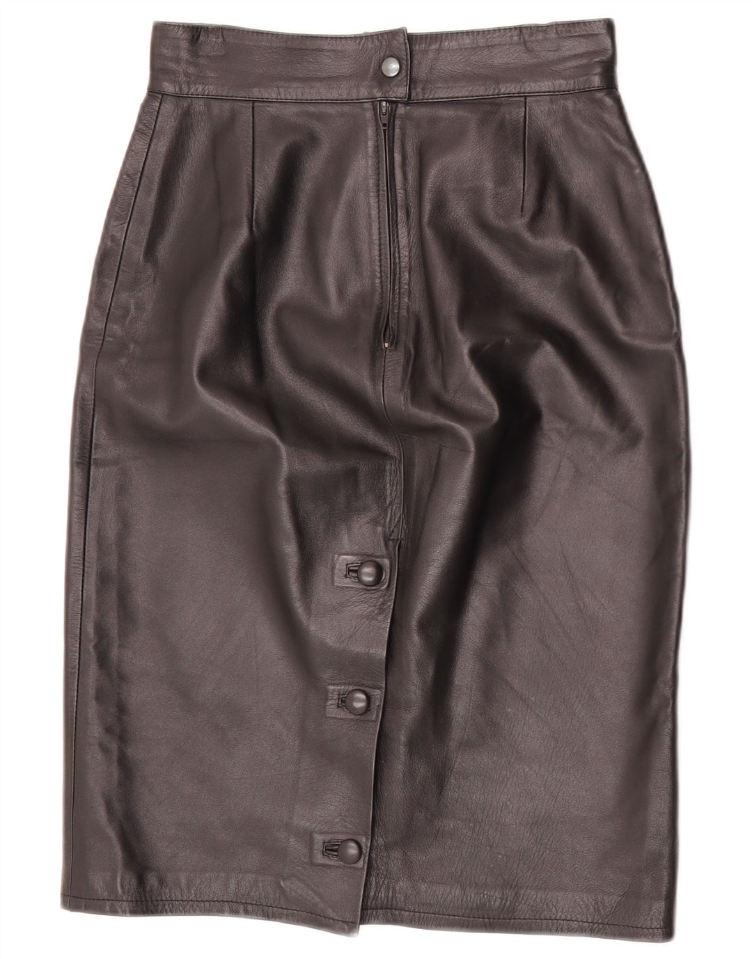 Gonna in pelle vintage da donna W24 XS nera