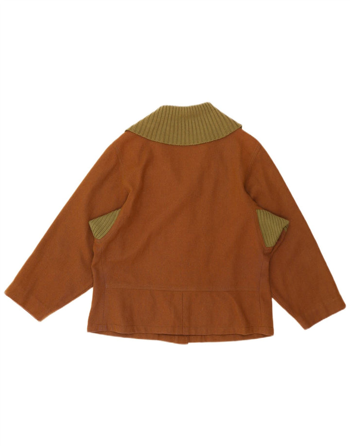 Giacca blazer vintage da donna UK 16 grande marrone