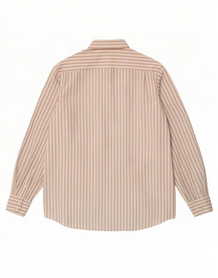 Camicia da uomo Lacoste taglia 40 cotone a righe bianche medie