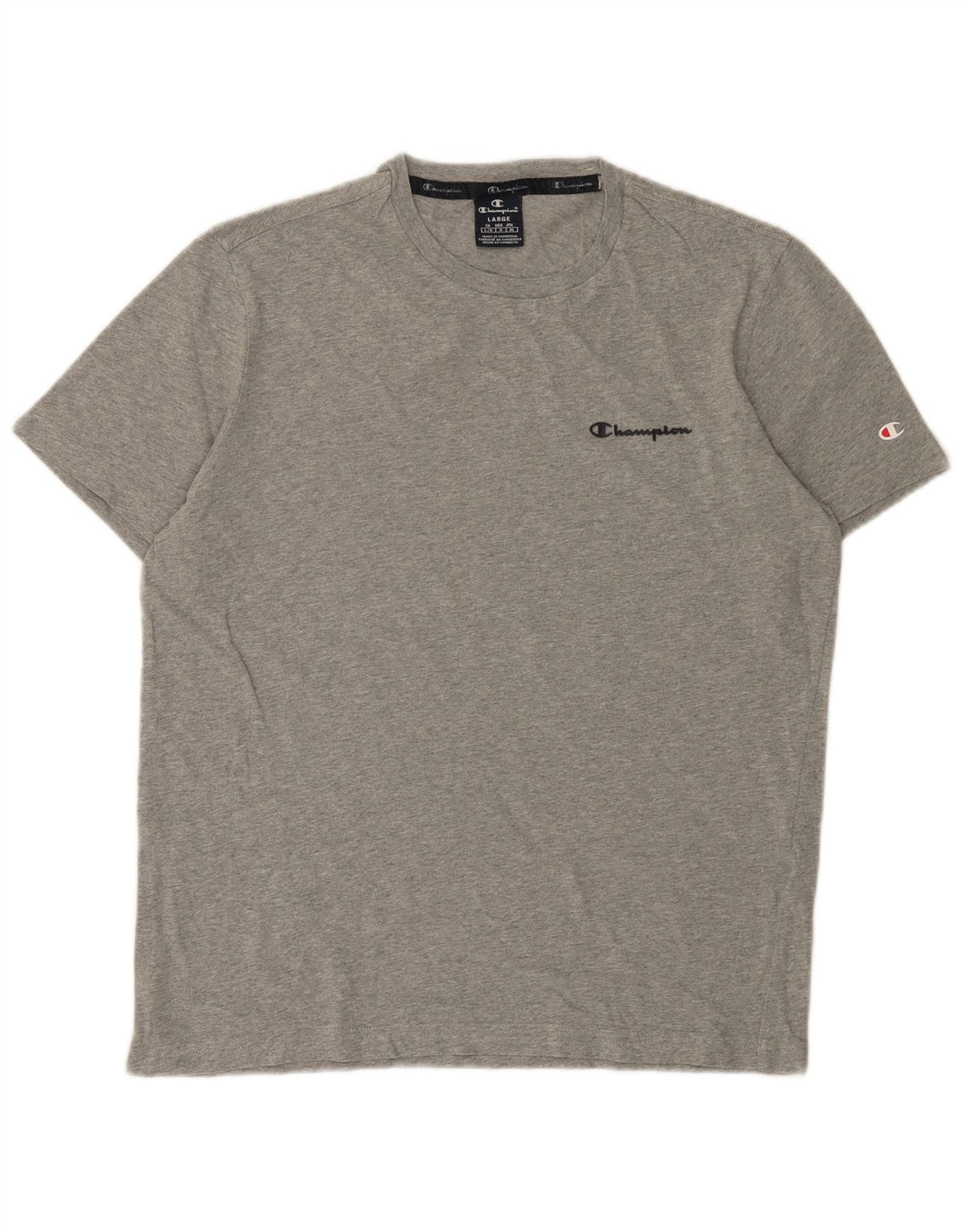 T-shirt da uomo Champion Top grande grigia chiazzata
