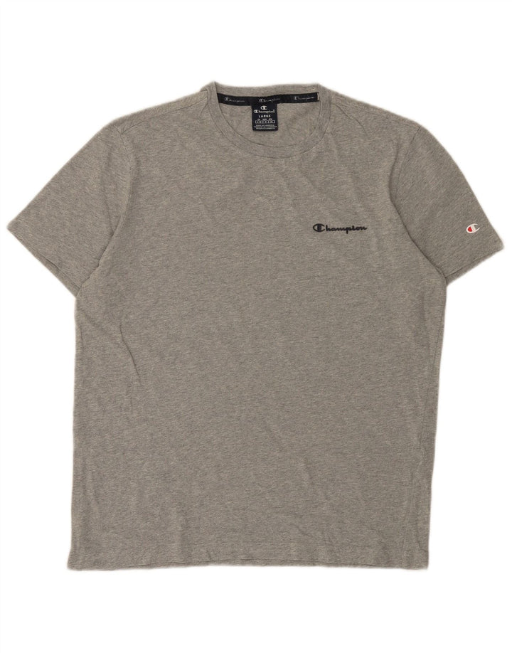 T-shirt da uomo Champion Top grande grigia chiazzata