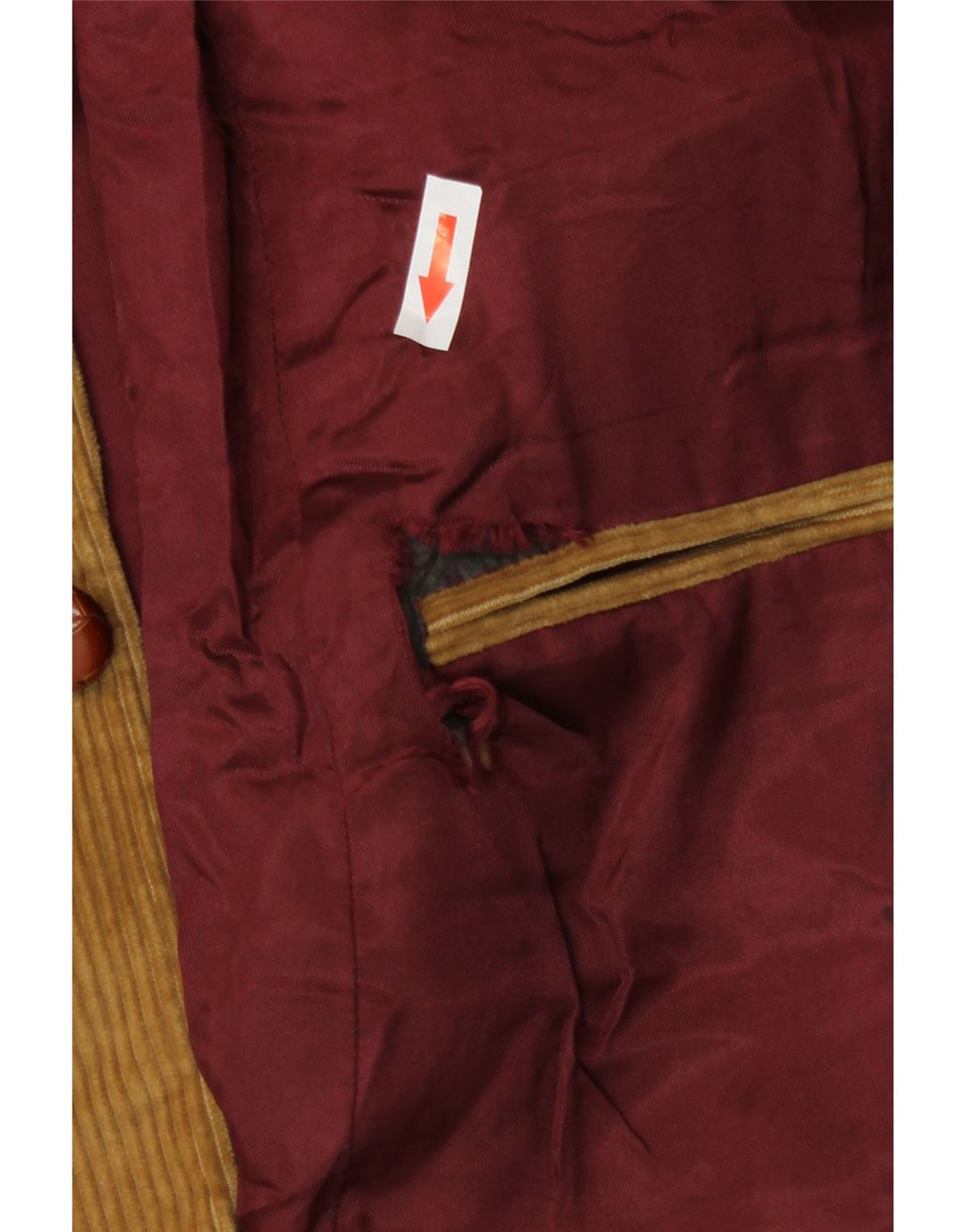 Gant Giacca Blazer da Uomo in Velluto a Coste a 3 Bottoni IT 50 Large in Cotone Beige