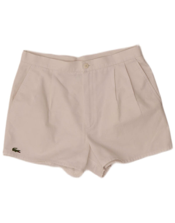 Pantaloncini casual da uomo Lacoste W30 Small poliestere bianco