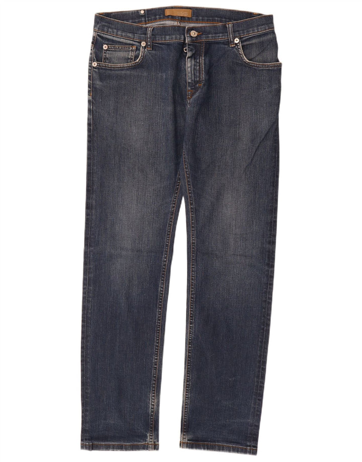 ZARA Mens Slim Jeans EU 42 Large W32 L32 Blue Cotton