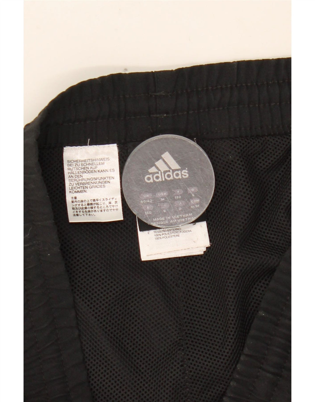 Pantaloni da tuta da uomo ADIDAS UK 40/42 Medium Nero Poliestere