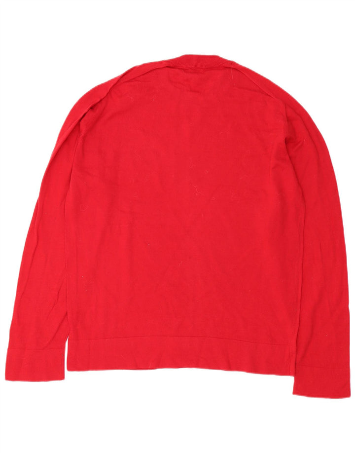 Maglione maglione girocollo da uomo Calvin Klein Jeans in cotone rosso medio