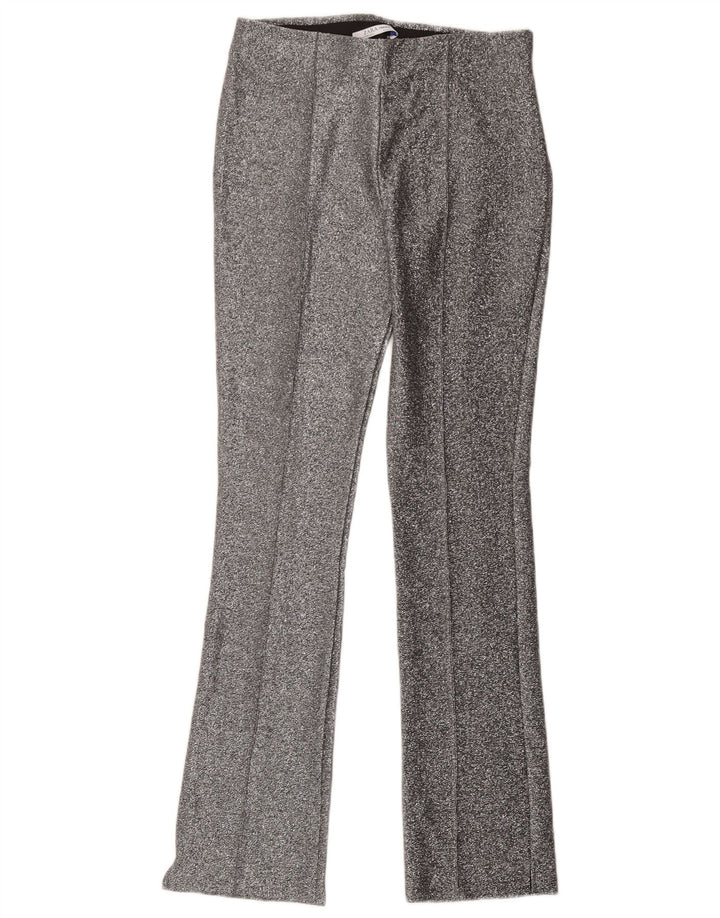 Pantaloni casual Zara Trafaluc Bootcut da donna medi W28 L30 Argento
