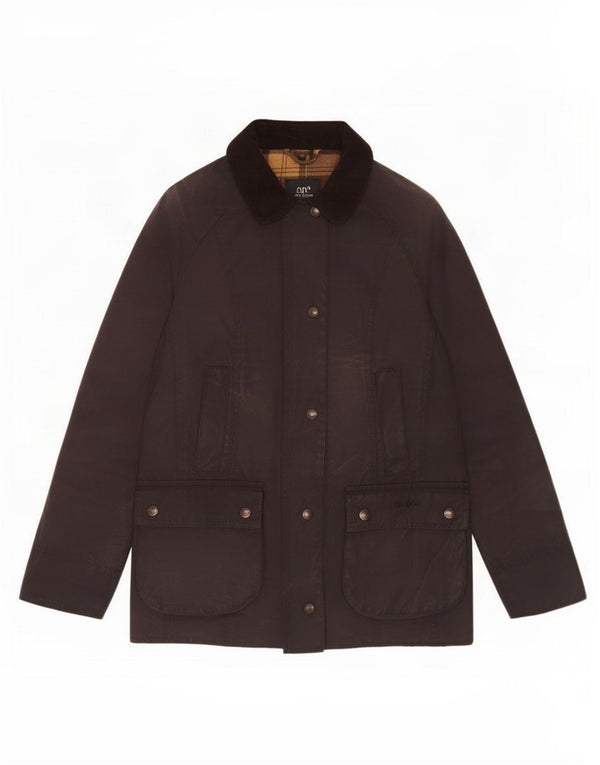 Giacca da donna in cotone cerato Barbour UK 10 piccola marrone