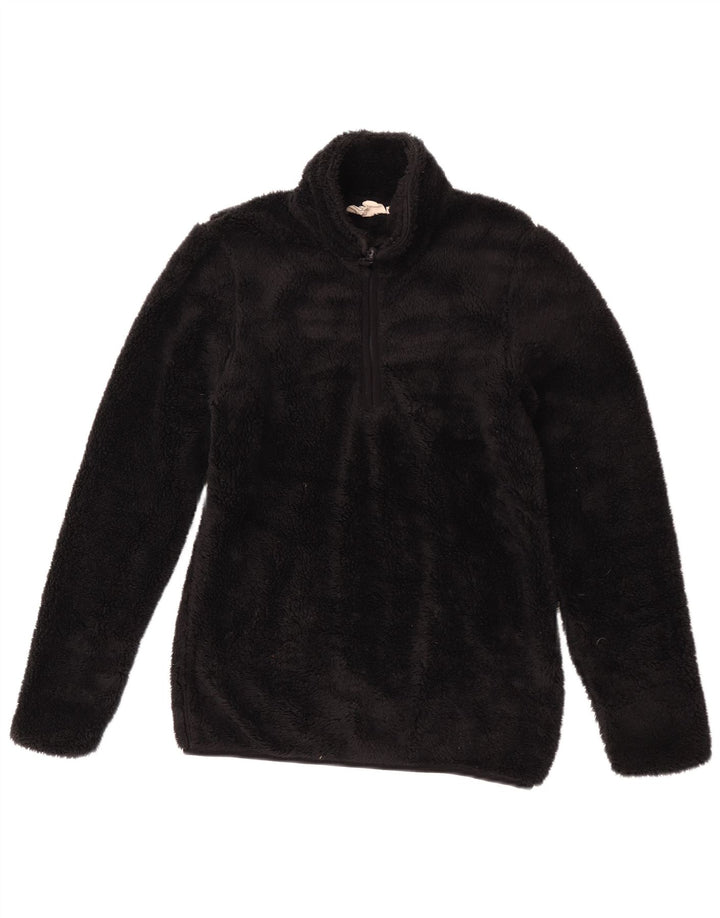 Maglione in pile da donna con collo e zip Mountain Warehouse UK 8 piccolo poliestere nero