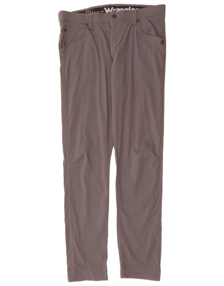 Pantaloni casual slim da uomo Wrangler W36 L34 nylon grigio