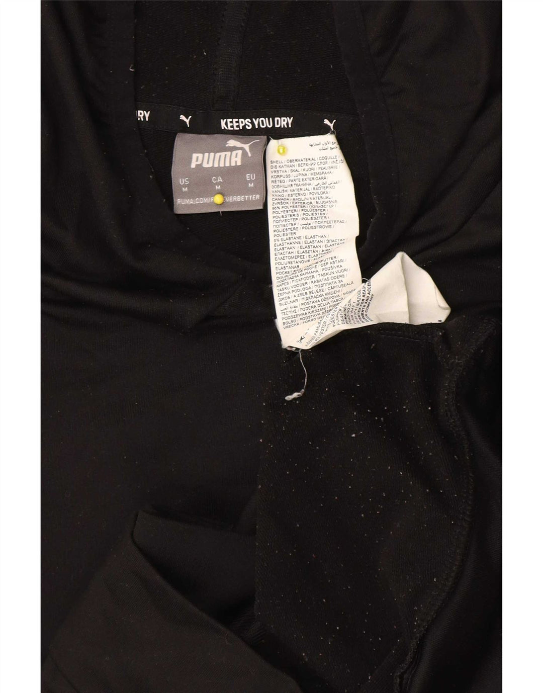 Felpa con cappuccio da uomo Puma Medium nera in poliestere