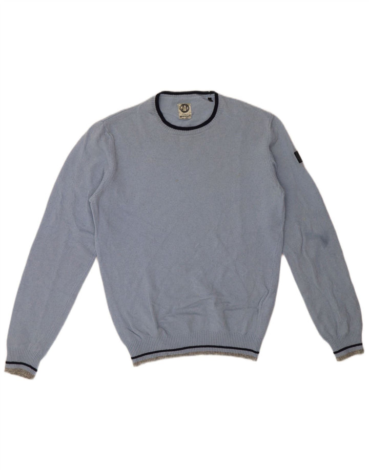 Murphy & Nye Maglione girocollo da uomo in lana blu grande
