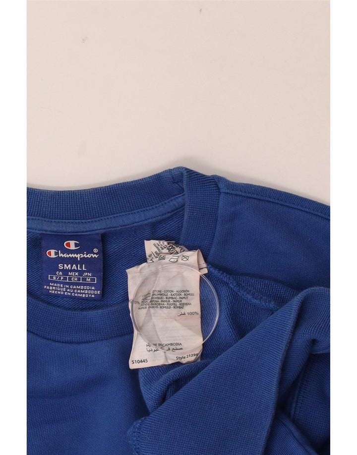 Felpa grafica da uomo Champion Felpa piccola in cotone blu