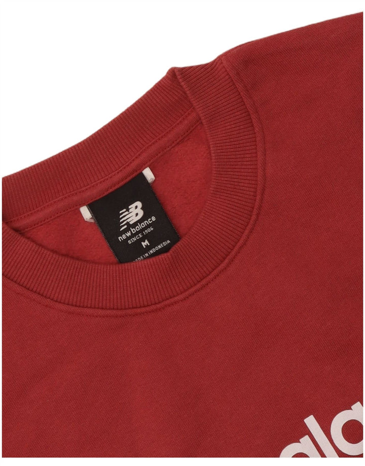 Felpa grafica da donna New Balance Maglione UK 14 Medium Rosso