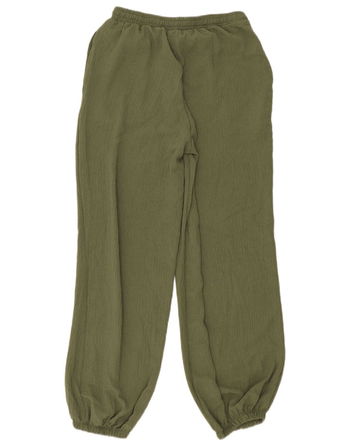 Pantaloni casual da jogging da donna Zara piccoli in poliestere kaki