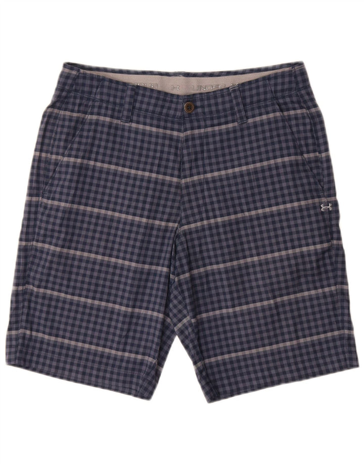Pantaloncini chino da uomo Under Armour W32 poliestere a quadretti blu medio