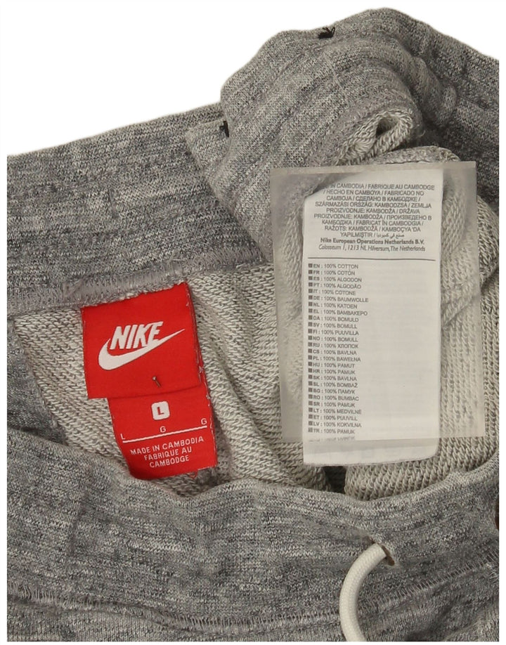 Pantaloncini sportivi da uomo Nike Large in cotone chiazzato grigio