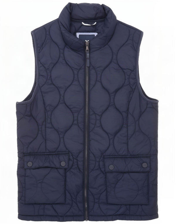 Crew Clothing Gilet imbottito da donna UK 14 Large in nylon blu navy