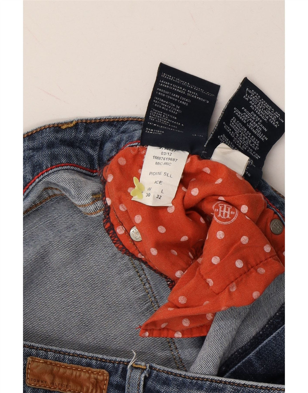 TOMMY HILFIGER Womens Slim Jeans W30 L32 Blue Cotton Vintage Tommy Hilfiger and Second-Hand Tommy Hilfiger from Messina Hembry 