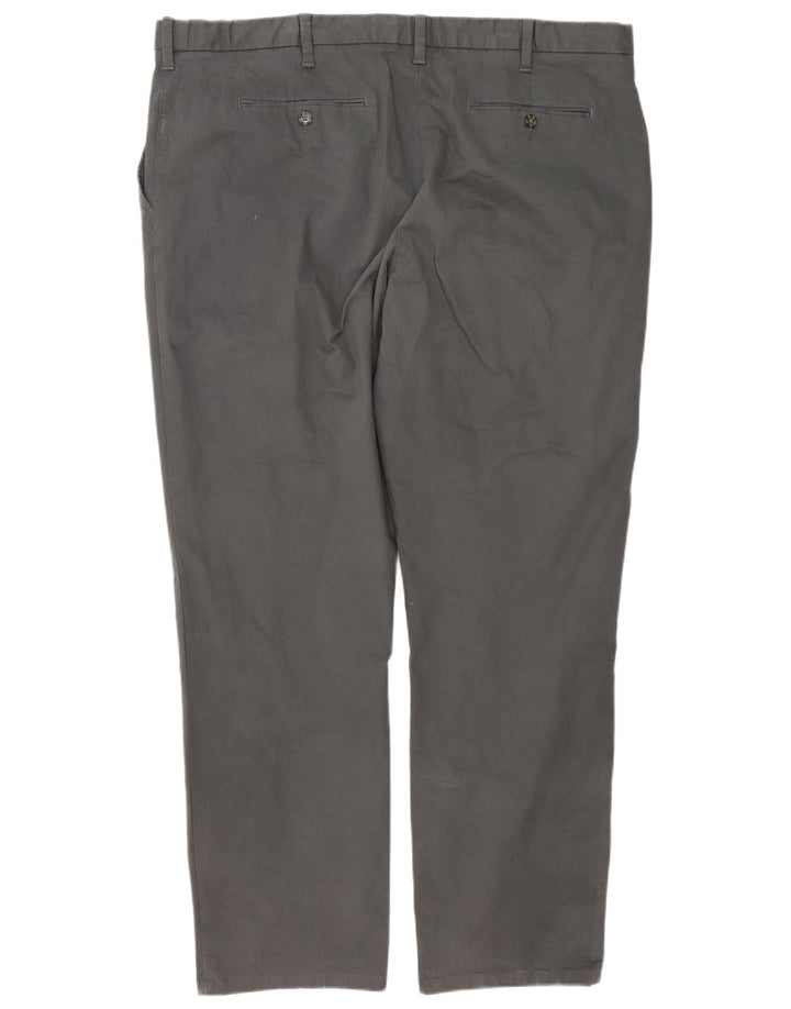 MARKS & SPENCER Pantaloni chino vestibilità regolare da uomo W44 L33 Cotone grigio