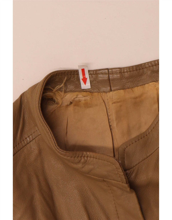 Giacca in pelle da donna Marpel IT 44 Marrone medio