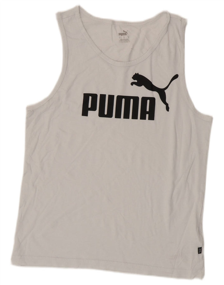 Canotta grafica da donna Puma UK 14 cotone bianco medio