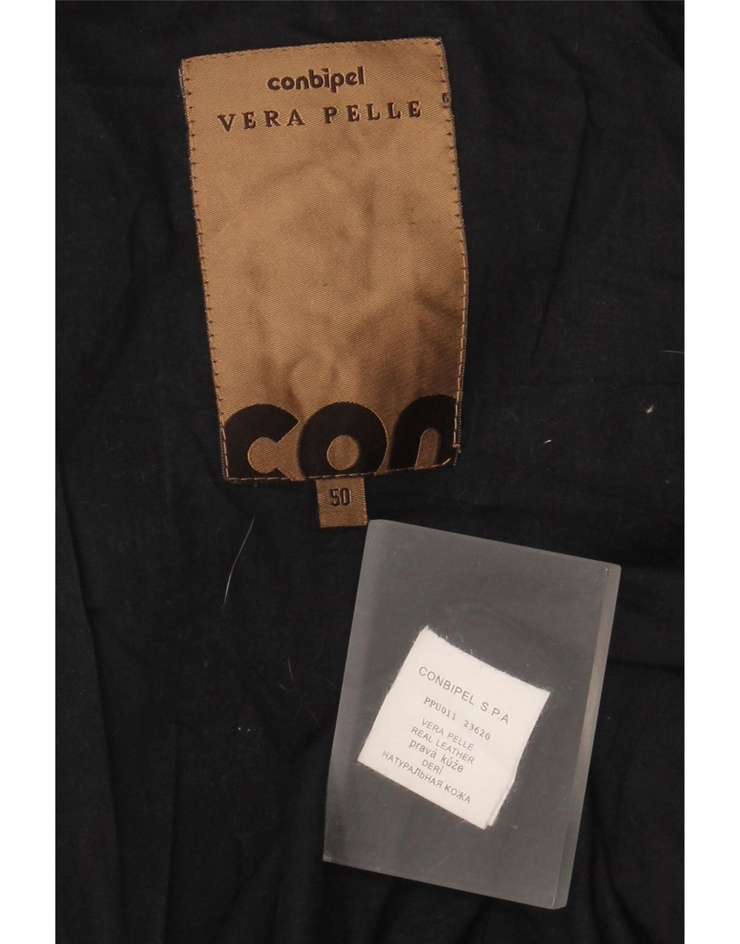 Giacca Pelle Uomo Conbipel IT 50 Large Pelle Nera