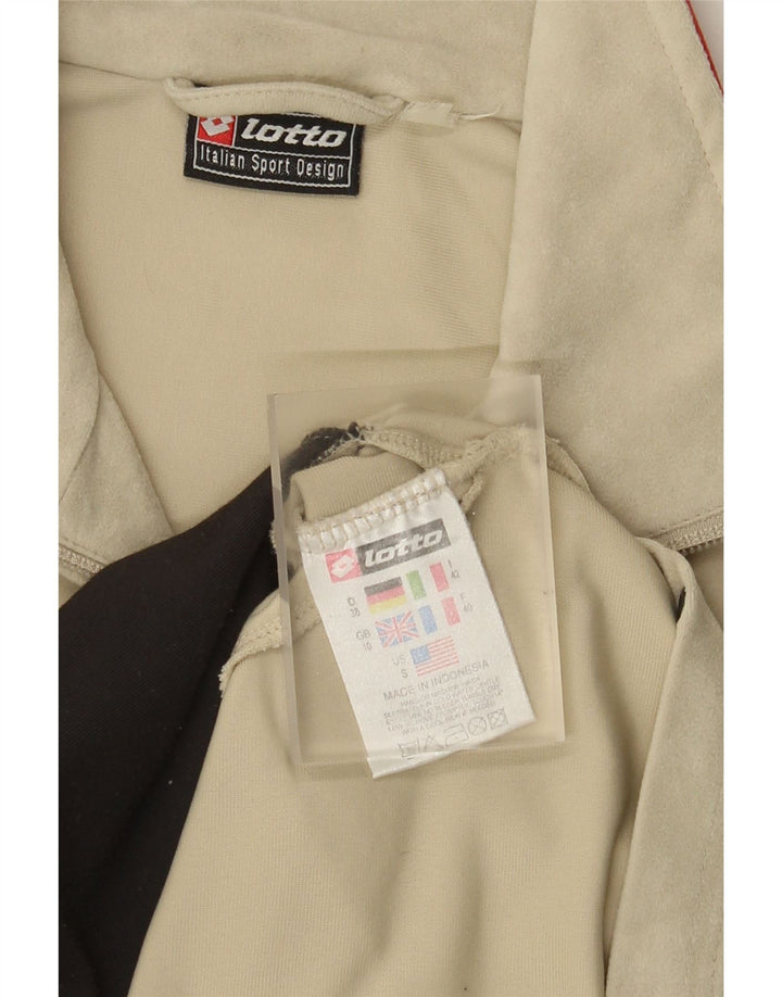 LOTTO Giacca da tuta oversize da donna UK 10 Small Beige Colourblock