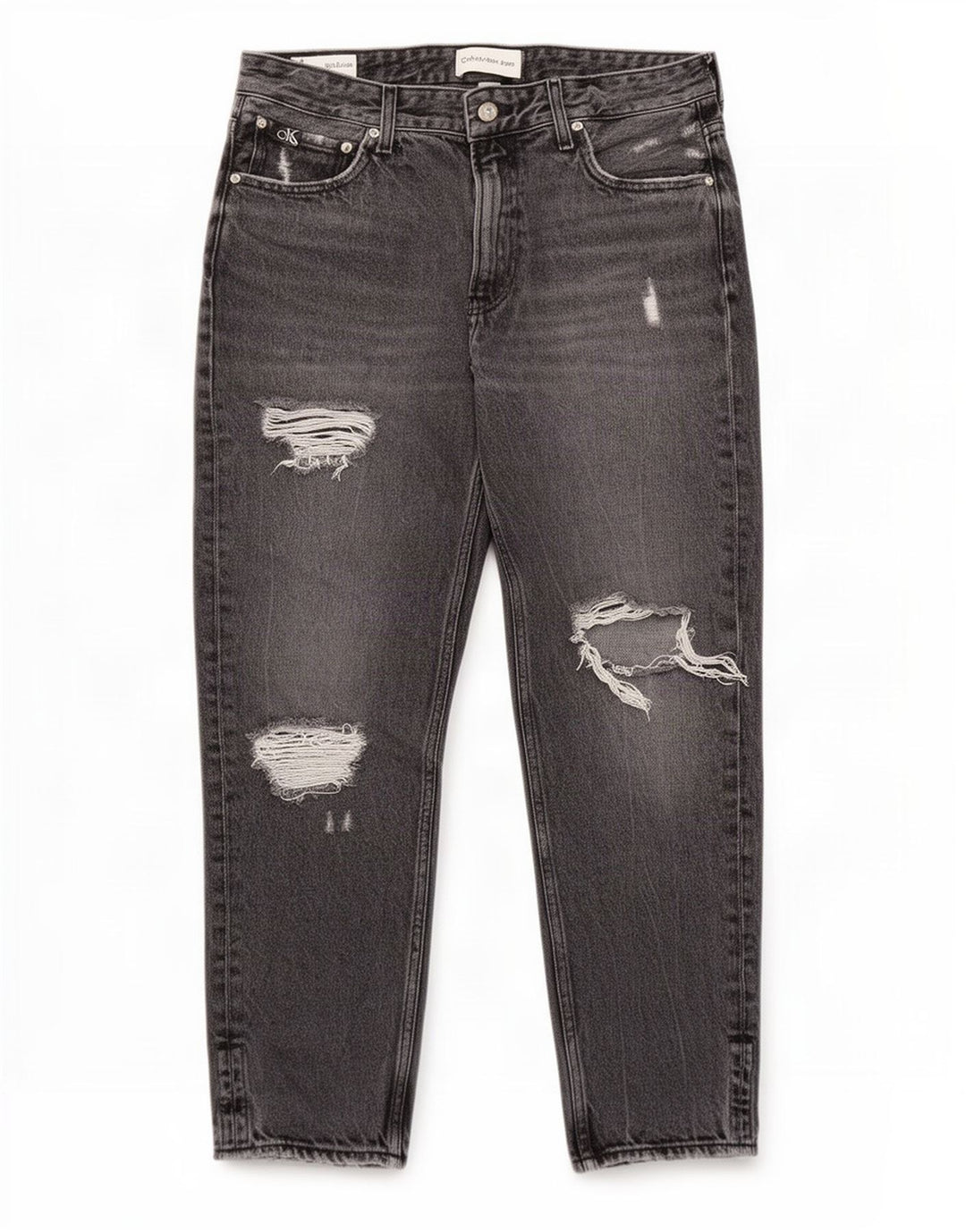 Jeans slim invecchiati da uomo Calvin Klein W31 L27 Grigi