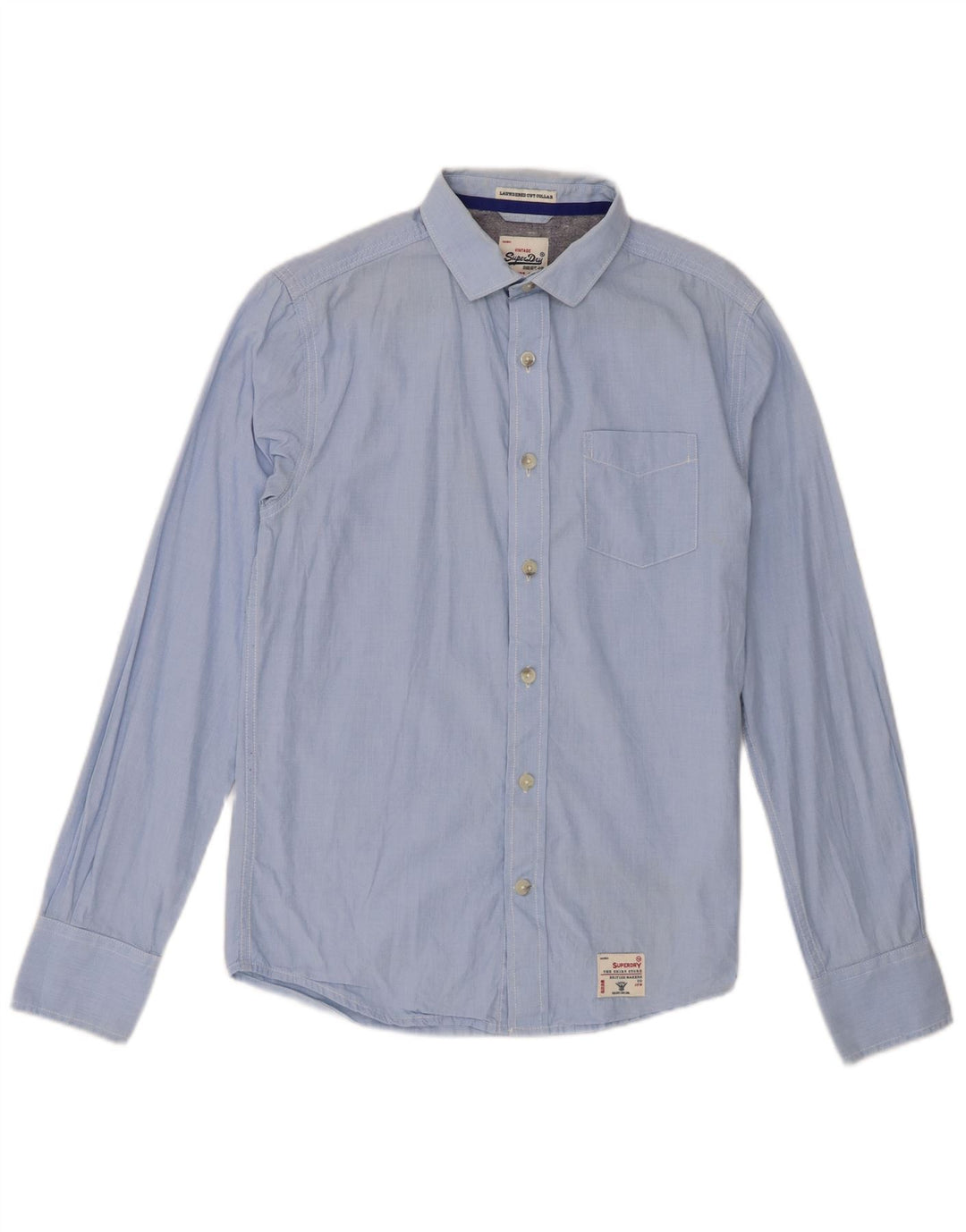 Camicia da uomo Superdry in cotone blu medio