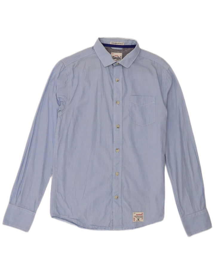 Camicia da uomo Superdry in cotone blu medio