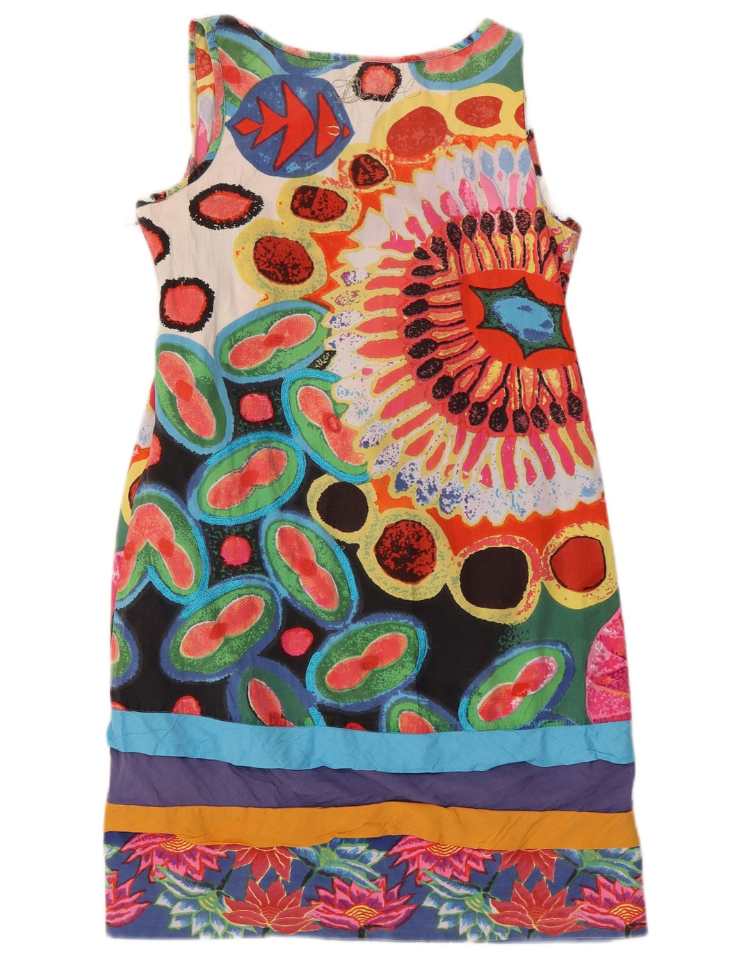 Abito a trapezio grafico da donna Desigual EU 40 medio multicolore floreale