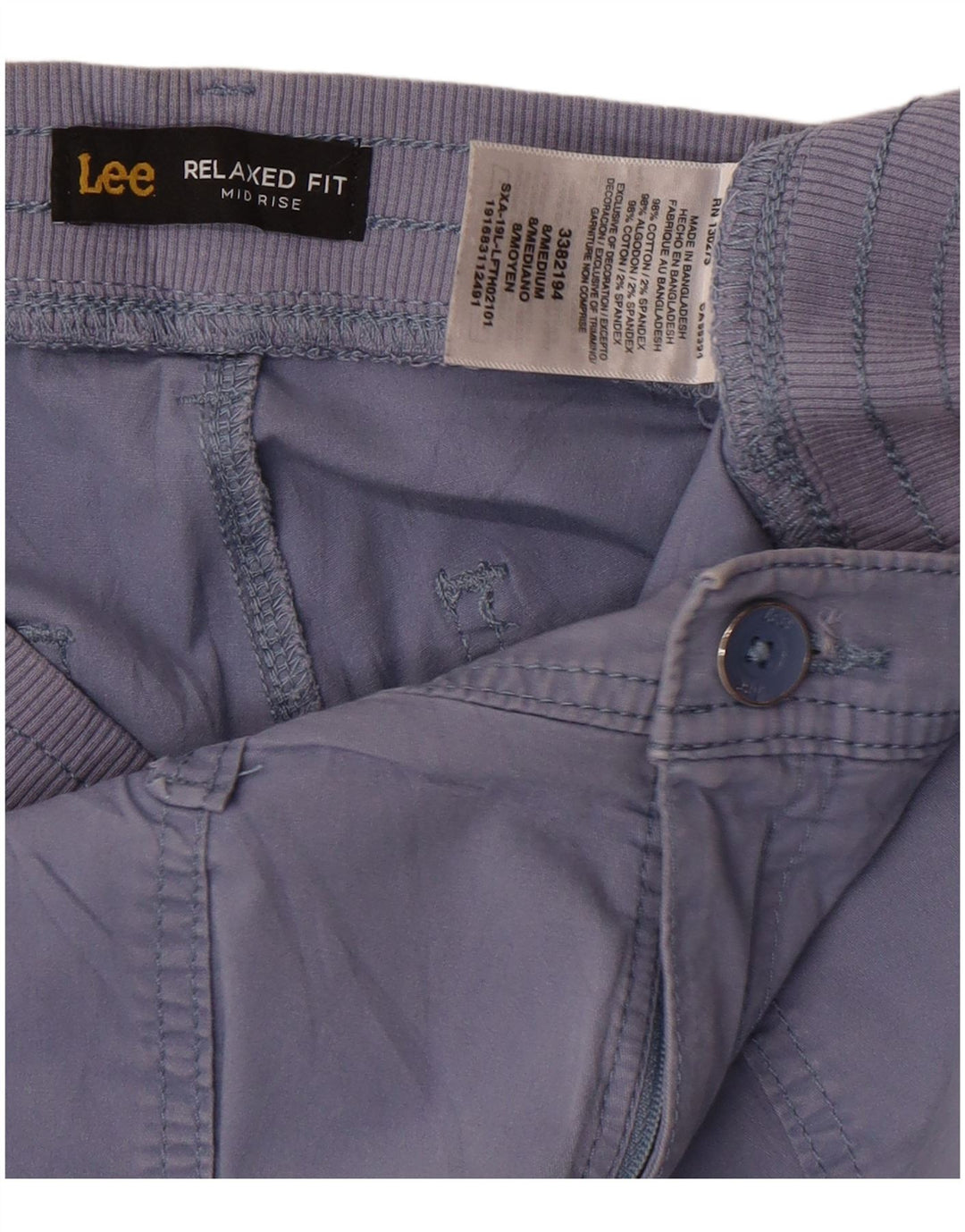 Pantaloni Capri da donna a vita media e vestibilità rilassata Lee US 8 Medium W32 L21 Blu