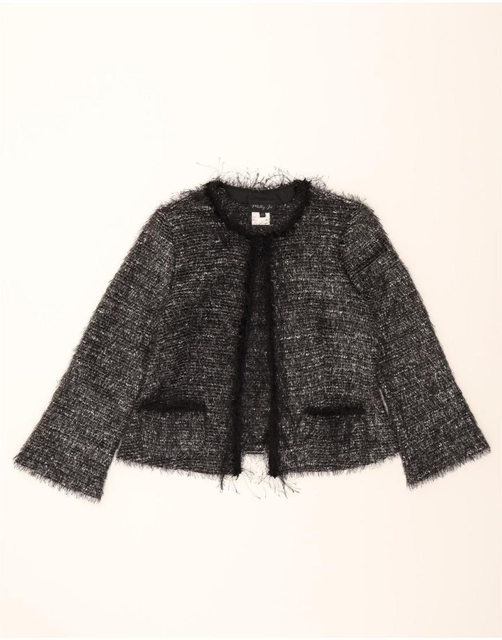 VINTAGE Womens Blazer Jacket UK 16 Large Grey Polyacrylic Vintage Vintage and Second-Hand Vintage from Messina Hembry 