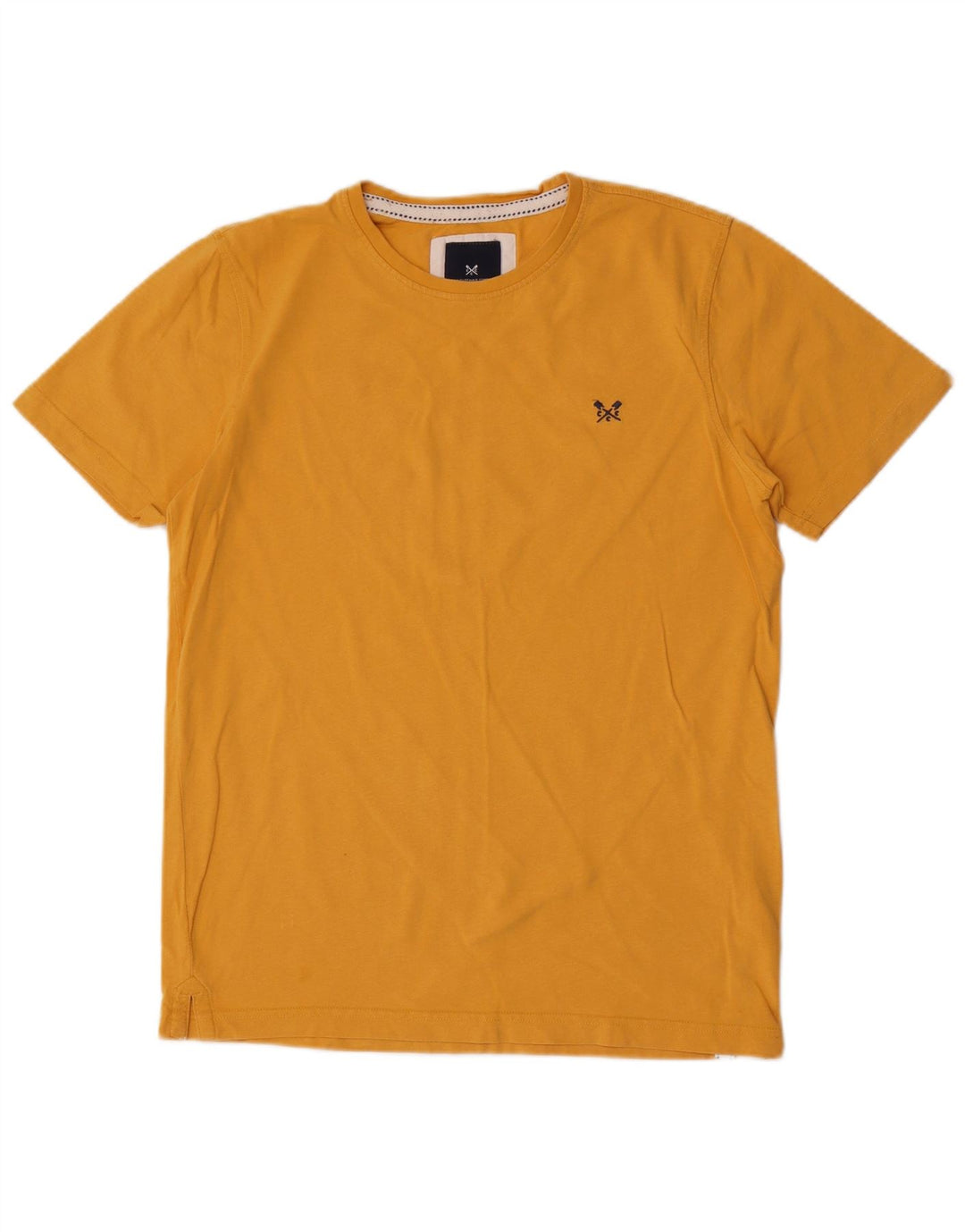 CREW CLOTHING T-shirt da uomo Top in cotone giallo medio