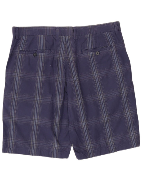 Pantaloncini chino da uomo Marks & Spencer W36 cotone a quadri blu grandi