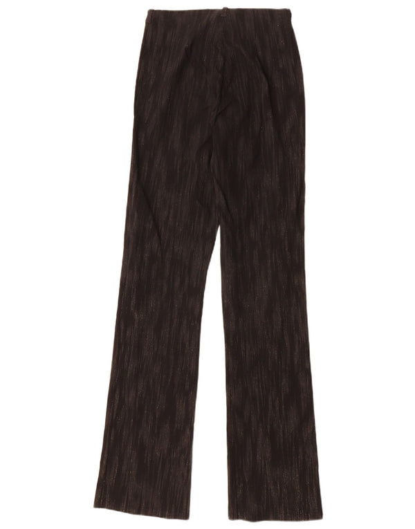 Pantaloni casual bootcut da donna vintage UK 8 piccoli W26 L31 a righe nere